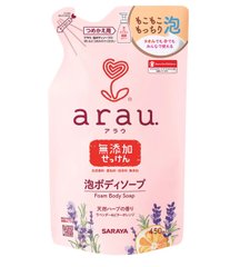 Hypoallergenic body foam soap Arau 450 ml (filler)