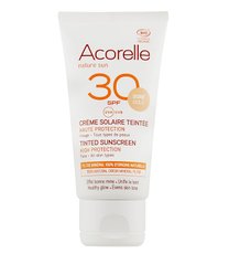 Face sunscreen SPF 30 with tinted effect Gold Acorelle 50 ml