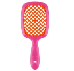 Hair brush pink with orange Superbrush Janeke