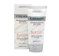 Сонцезахисний крем для обличчя з морським колагеном 3в1 Whitening Moisture Sun Cream SPF50 PA+++ Collagen Enough 50 мл