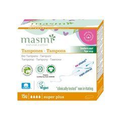 Organic Super Plus tampons without applicator Masmi 15 pcs