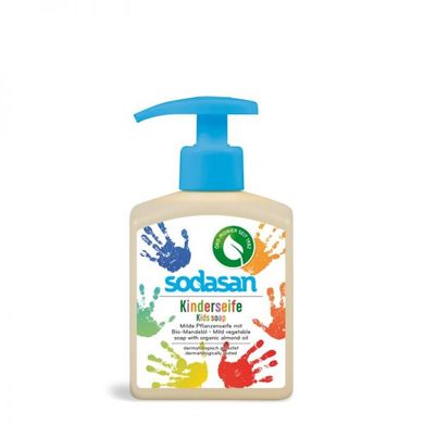 Органическое жидкое мыло Kids увлажняющее с миндальным и оливковым маслом SODASAN 300 мл