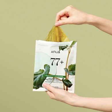 Зволожувальна і заспокійлива тканинна маска з екстрактом хауттюйнії Heartleaf 77% Soothing Sheet Mask Anua 25 мл