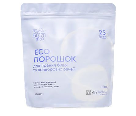 ECO powder universal for washing white and colored clothes Green Max 1000 g