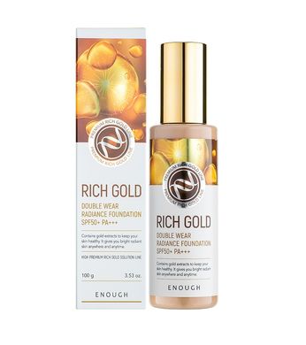 Тональний крем Золото Rich Gold Double Wear Radiance Foundation SPF50+ PA+++ (13) Enough 100 мл
