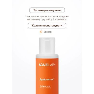 Oczyszczający toner Spotcontrol Clarifying toner ACNELAB+ 100 ml