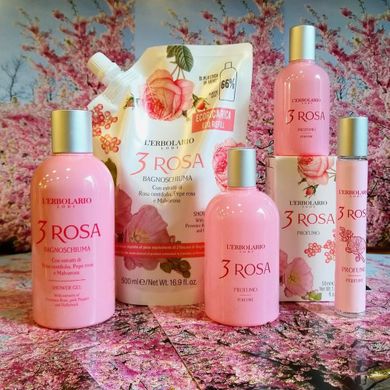 Three Roses bath foam and shower gel L'ERBOLARIO 250 ml