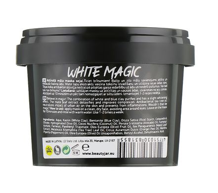 Face mask with mate leaf extract White Magic Beauty Jar 140 g