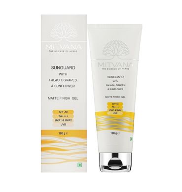 Sunscreen gel for face Sunguard SPF 50 Matte Finish Gel Mitwana 100 ml