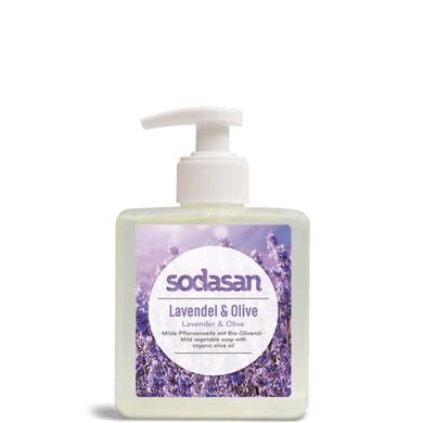 Органическое жидкое мыло Lavender-Olive успокаивающее с лавандовым и оливковым маслами SODASAN 300 мл