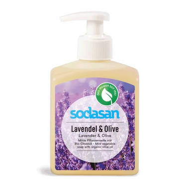 Organic liquid soap Lavender-Olive soothing with lavender and olive oil SODASAN 300 ml