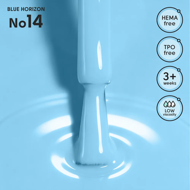Gel nail polish 14 Blue Horizon Shelly 12 ml