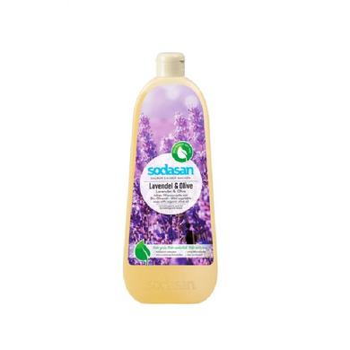 Organic liquid soap Lavender-Olive soothing with lavender and olive oils SODASAN 1 l