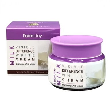 Visible Difference Milk White Cream FarmStay Facial Lightening Cream 100 g