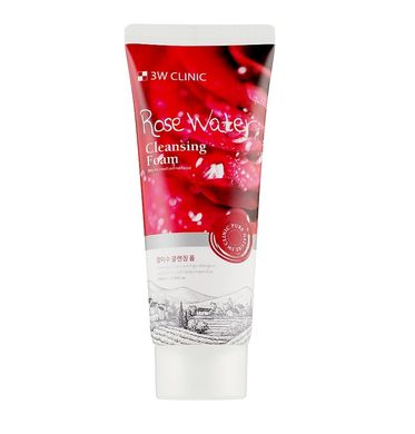 Cleansing foam for the face with rose water Rose Water Cleansing Foam 3W Clinic 100 ml