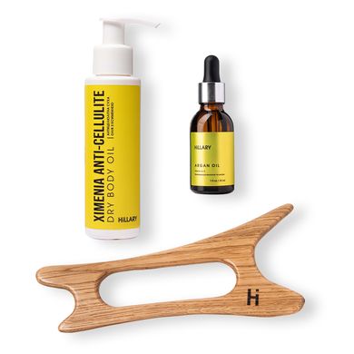 Massage set for face and body with ximenia and argan oils Hillary