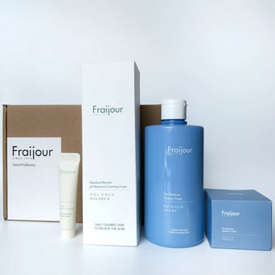 Набір базовий догляд для сухої та чутливої шкіри з центелою та пробіотиками Pro-moisture & Heartleaf foam Fraijour