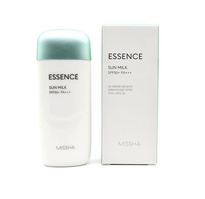 Sun protection essence for the face All around Safe Block Essence Sun Milk SPF50+/PA+++ Missha 70 ml