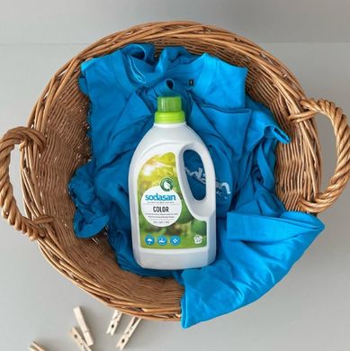 Organic liquid detergent Color for washing colored and black clothes with water softener SODASAN 1.5 l
