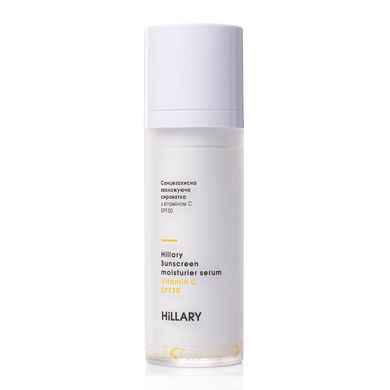 Сонцезахисна зволожуюча сироватка з вітаміном С SPF30 Sunscreen moisturier serum Vitamin C SPF30 Hillary 30 мл