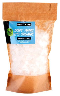 Moisturizing bath crystals with coconut oil Do not Panic it's Organic Beauty Jar 600 g