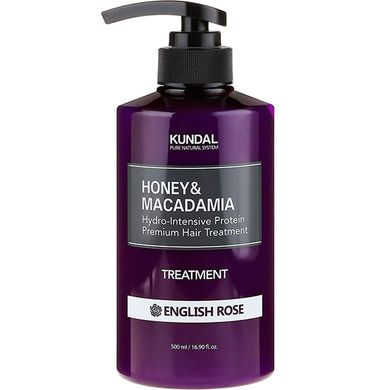 Honey & Macadamia Protein Hair Treatment English Rose Kundal 500 ml