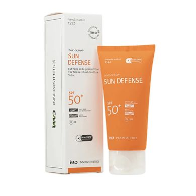 Сонцезахисний крем SUN DEFENSE SPF 50+ зі зволожуючою і антиоксидантною дією Innoaesthetics 60 г