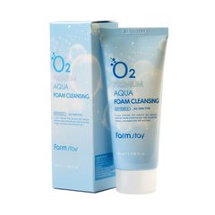 Oxygen facial wash O2 Premium Aqua Foam Cleansing FarmStay 100 ml
