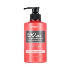 Лосьйон для тіла Амбра Ваніль Honey & Macadamia Pure Body Lotion Amber Vanilla Kundal 500 мл