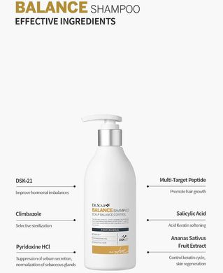 Professional vegan hypoallergenic shampoo for restoring the pH of the scalp Balance Shampoo Dr. Scalp 270 ml