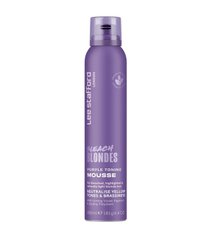 Тонуючий фіолетовий мус для освітленого волосся Bleach Blonde Purple Toning Mousse Lee Stafford 200 мл