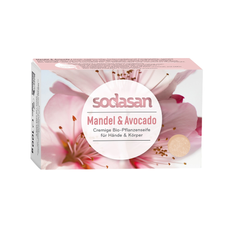 SODASAN Almond-Avocado moisturizing organic facial soap 100 g