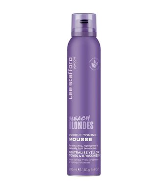 Тонуючий фіолетовий мус для освітленого волосся Bleach Blonde Purple Toning Mousse Lee Stafford 200 мл