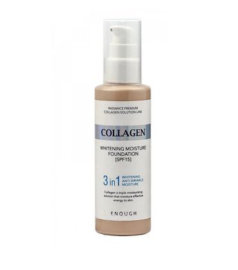 Тональний крем для обличчя Освітлення Collagen Whitening Moisture Foundation SPF15 (21) Enough 100 мл