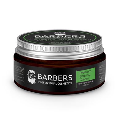 Shaving cream with tonic effect Black Pepper-Vetiver Barbers 100 ml