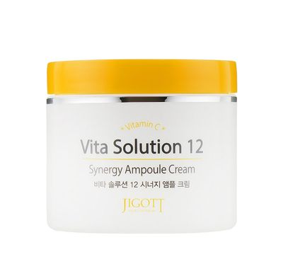 Face cream Brightening Vita Solution 12 Synergy Ampoule Cream Jigott 100 ml