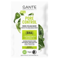 PORE CONTROL BIO peeling mask for combination facial skin with BHA acid and niacinamide complex SANTE 2*4ml