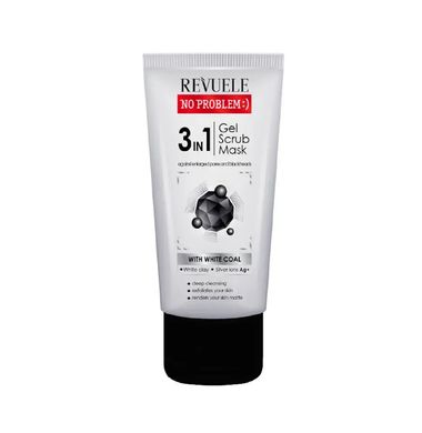 Gel - scrub and mask 3in1 with activated charcoal Revuele 150 ml