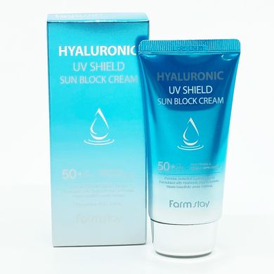 Sunscreen cream SPF50+ PA+++ HYALURONIC UV SHIELD SUN BLOCK CREAM Farmstay 70 ml