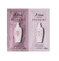 Shampoo and conditioner set with rose and jasmine fragrance Je l'aime Amino Supreme Velvet Mellow Kose Cosmeport 10ml+10ml