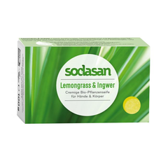 SODASAN organic lemongrass-ginger toning facial soap 100 g