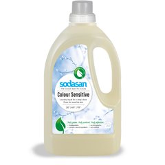 Органическое жидкое средство Color Sensitiv для чувствительной кожи и детского белья для стирки цветных и белых вещей SODASAN 1,5 л