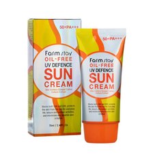 Сонцезахисний крем для жирної та схильноі до висипань типів шкіри OIL-FREE UV DEFENCE SUN CREAM SPF50+ PA+++ Farmstay 70 мл