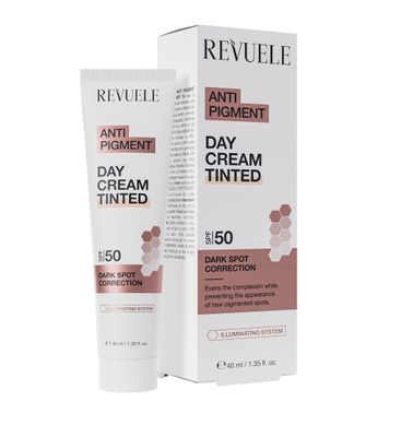 Toning day cream for the face against pigmentation SPF 50 Revuele 40 ml