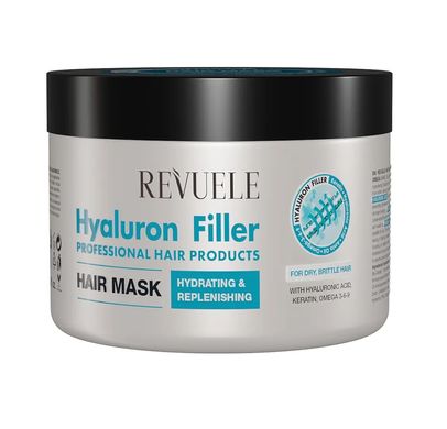 Hair filler mask with hyaluronic acid, keratin and Omega 3-6-9 acids Revuele 500 ml