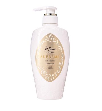 Смягчающий шампунь с ароматом розы и жасмина Je l'aime Amino Supreme Shampoo (Satin Sleek) Kose Cosmeport 500 мл