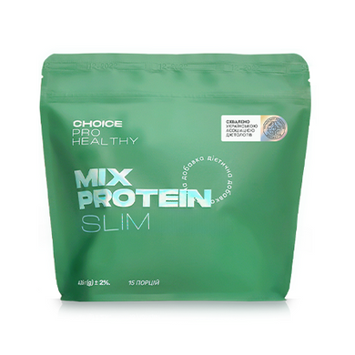 Низкокалорийный питательный коктейль для снижения веса Mix Protein Slim CHOICE PRO HEALTHY 15 порций 405 г