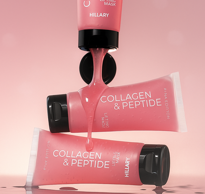 Пептидно-колагенова маска-плівка Collagen & Peptide Lifting Mask (Pink Edition) Hillary 90 мл