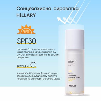 Sunscreen serum SPF 30 with vitamin C + Basic set for normal skin type Hillary