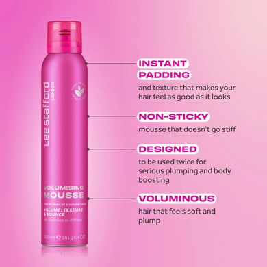 Hair volume mousse Volumizing Mousse Lee Stafford 200 ml